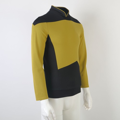 The Next Generation Picard Red Starfleet Uniforms TNG  Data Gold Blue Top Shirts