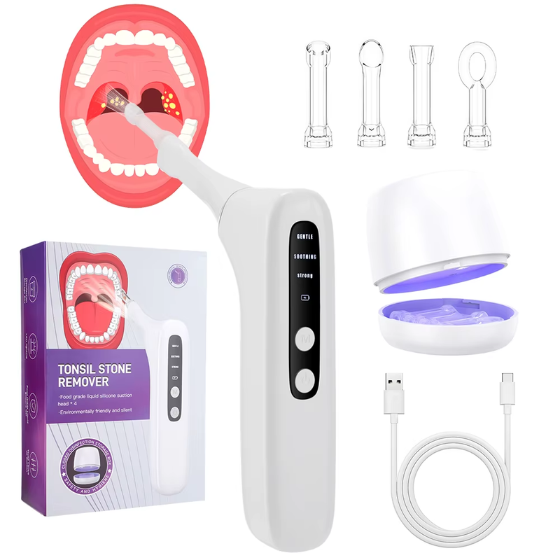 Electric Tonsil Stone Remover Tool 3 Suction Modes Tonsil Stone Removal with UV