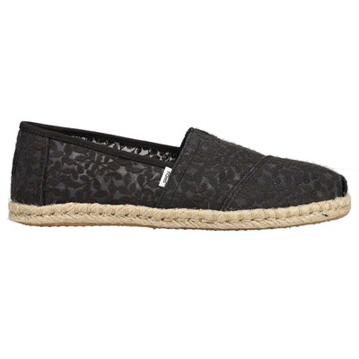

Черные женские повседневные туфли без шнуровки TOMS Alpargata Rope 10017846T, Черный, TOMS Alpargata Rope Slip On