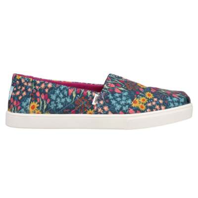 

TOMS Alpargata Cupsole Цветочные слипоны женские синие, разноцветные кроссовки повседневная обувь, Blue;multi, TOMS Alpargata Cupsole Floral Slip On
