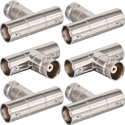 Warmstor 6-Pack BNC Female to BNC Dual Female Adapter Splitter BNC Cable 3-Wa...