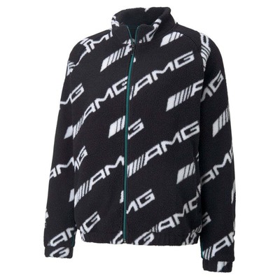 

Puma Mapf1 Aop Fleece FullZip Jacket Мужская черная повседневная спортивная верхняя одежда 534896, Черный, Puma Mapf1 Aop Fleece FullZip Jacket