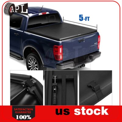 LOCK TRI-FOLD FIT FOR 2016-2021 TOYOTA TACOMA TONNEAU COVER 5FT SHORT BED
