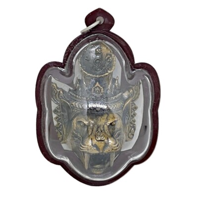 Yogi Tiger Face Phra Lersi Hermit Buddha Yant LP Kalong Thai Amulet Pendant