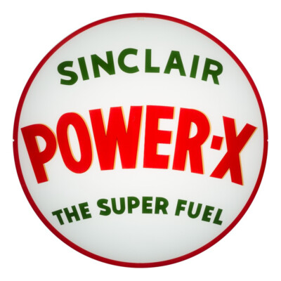 Single Sinclair Power-X 13.5'' Gas Pump Lens (G242)