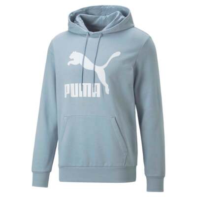 

Puma Classics Logo Pullover Hoodie Big Tall Мужская синяя повседневная верхняя одежда 53623979, Синий