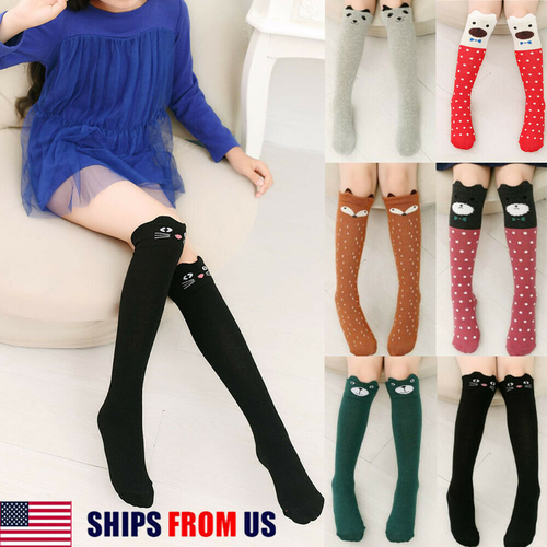 Kids Cartoon Knee High Warm Cotton Stockings Animal Printing