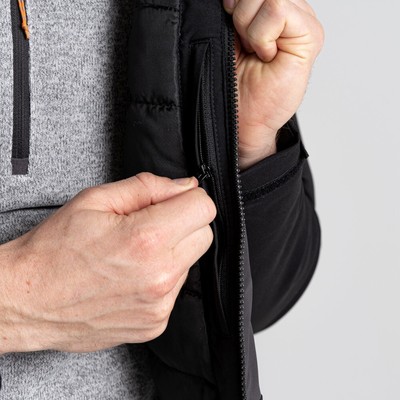 Pre-owned Craghoppers Mens Gryffin Thermal Waterproof Jacket In Black/blkpep