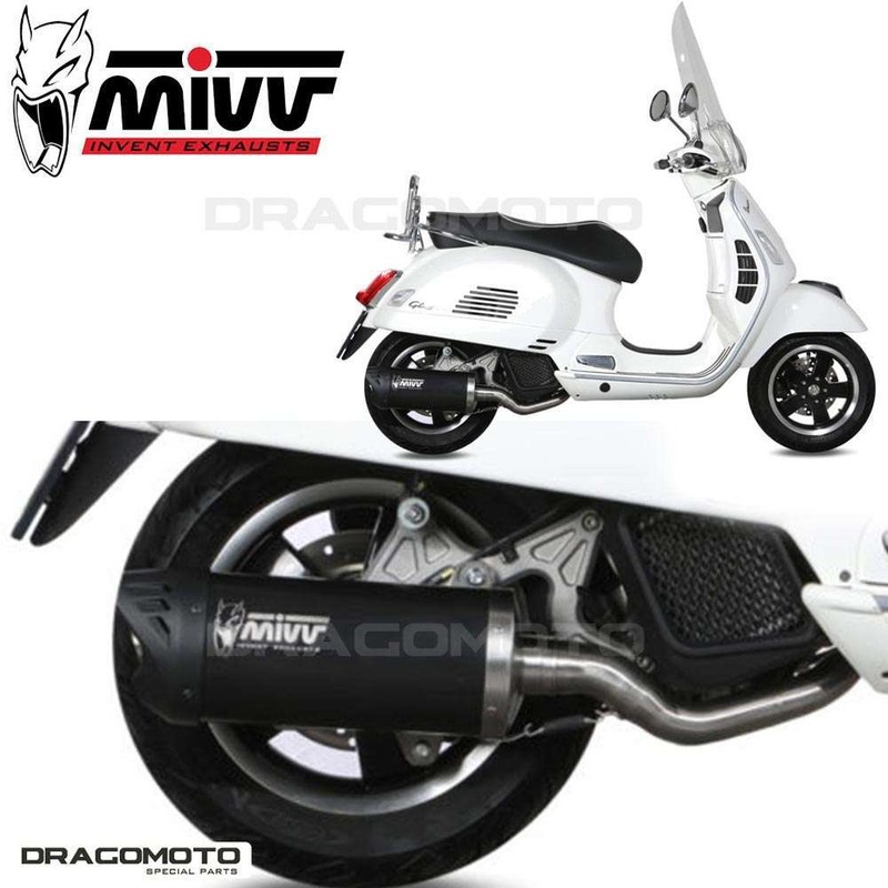 Ligne Complet Piaggio Vespa Gts 125 2017 2018 Mivv Mover Noir