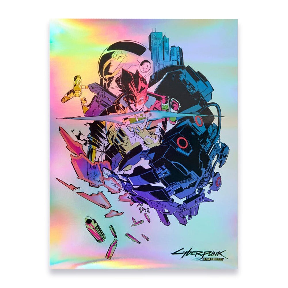 Cyberpunk Edge Runners David & Lucy Lithograph poster 400 x