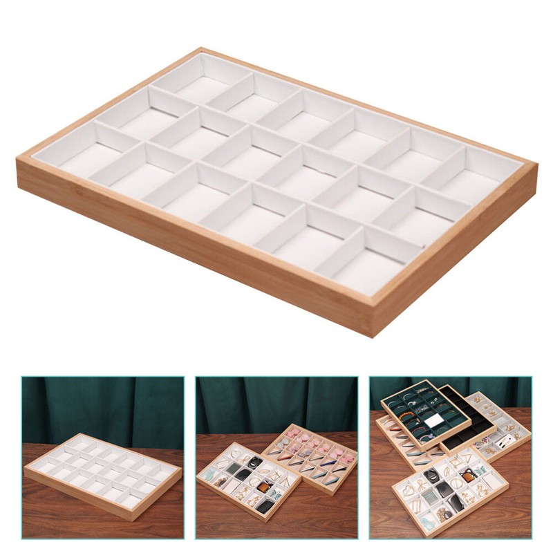  Organisateur De Porte-Boucles D'Oreilles Compartiment Bijoux Plateau
