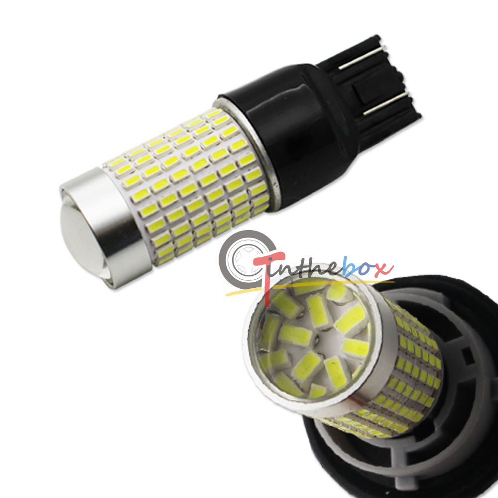 2PCS HID White 144SMD LED Bulbs DRL Daytime Running Parking Lights For