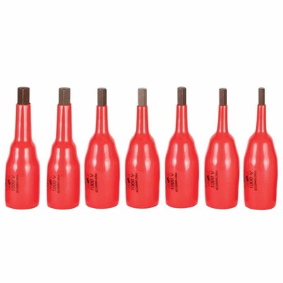 Wiha 31890 7 Piece Insulated Hex Socket Set 3/8'' Drive - SAE