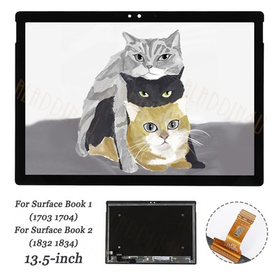 13.5 inch For Microsoft Surface Book 1703 1704 Book 2 1832 1834 LCD Touch Screen