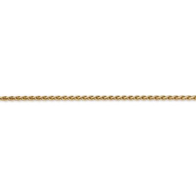Pre-owned Superdealsforeverything Real 14kt Yellow Gold 1.9mm Round D/c Wheat Chain; 18 Inch