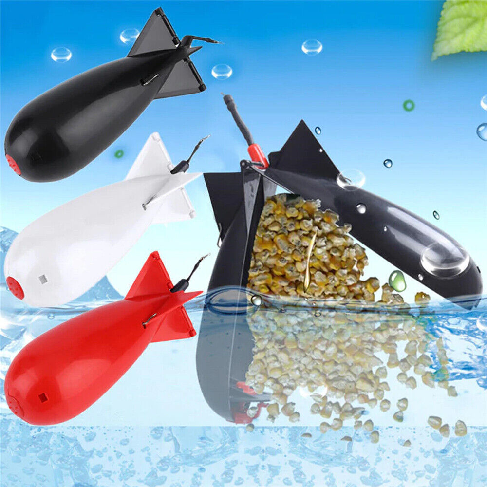 Suitabe for a variety of burley or baits.   Can be cast wit a rod or dropped from a drone wit a lone attached for retreval.   Attract more fish to where you want them by casting the rocket right where you need it.   When the rocket makes contacts with the the water it will open releasing the burley.     Wind has very little effect on its flight because of it's aerodynamic design so it can be used in all conditions.