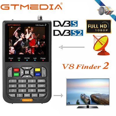 V8 Finder 3.5''LCD FTA DVB-S/S2 Digital Satellite Finder Meter Sat Finder Type C