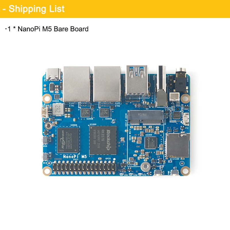 NanoPi M5 Open-sourced Mini Single Board Computer Rockchip RK3576 SoC Dual Gbps