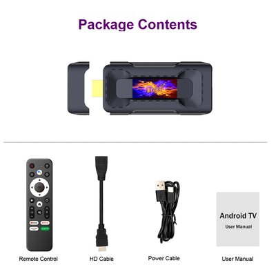 TV98 Android 13 TV Stick 8K 2.4G/5G WiFi 6 Streaming Media Player Voice Remote