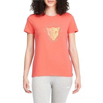 

Puma XRay Graphic Crew Neck Футболка с короткими рукавами Женские оранжевые повседневные топы 58977, Оранжевый