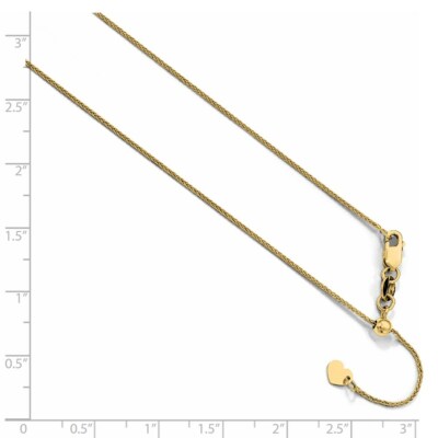 Pre-owned Superdealsforeverything Real 10kt Yellow Gold Adjustable .8mm Wheat Chain; 22 Inch; Lobster Clasp