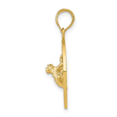 Pre-owned Superdealsforeverything Real 14kt Yellow Gold Puerto Rico With Frog Pendant