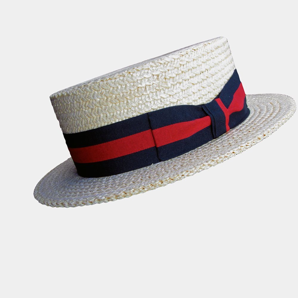 ほぼ未使用【HUNTISM】Panama Boater Hat　焼き印有 Classic Panama Boater