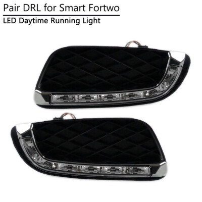 For Benz Smart Fortwo 2008-2011 LED DRL Driving Fog Lamp Daytime Running Light