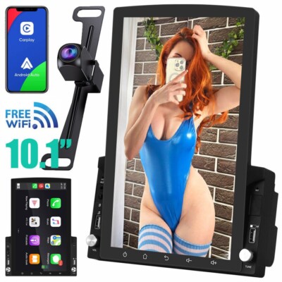10.1'' Car Stereo Radio Android 12.0 GPS Wifi Vertical 2Din Touch Screen CarPlay