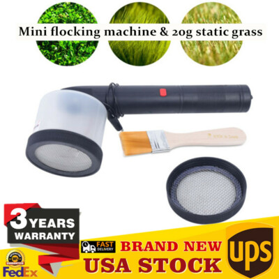 Mini Static Grass Flock Applicator Portable Handheld Grass Flocking Machine Kit