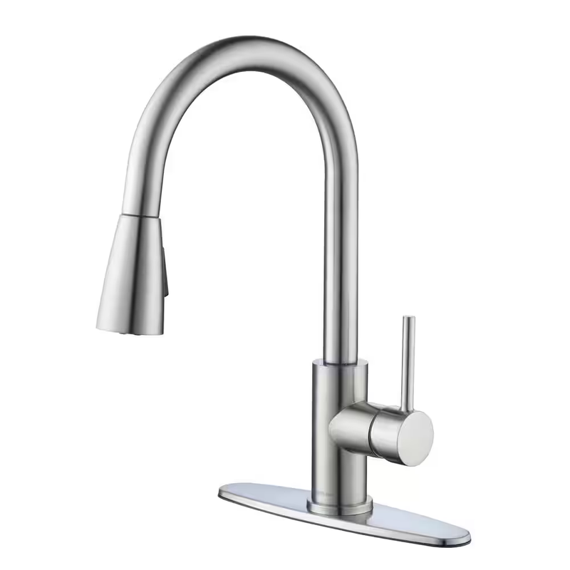 Kitchen Faucet Pull Down Single Handle Stainless Steel Sprayer Riverbend Turbo