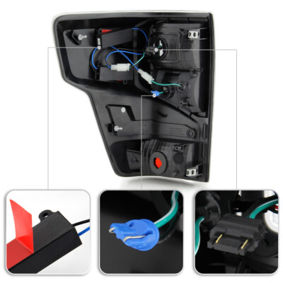 For 2016-2021 Titan|Titan XD Black LED Tube Tail Lights Brake Lamps Left+Right