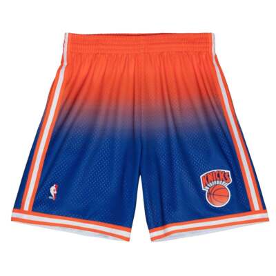 

Mitchell - Ness SMSH4379-NYK91PPPORRY Мужские шорты Fadeaway Swingman 1991 г., Blue;orange, Mitchell - Ness Fadeaway Swingman Shorts 1991
