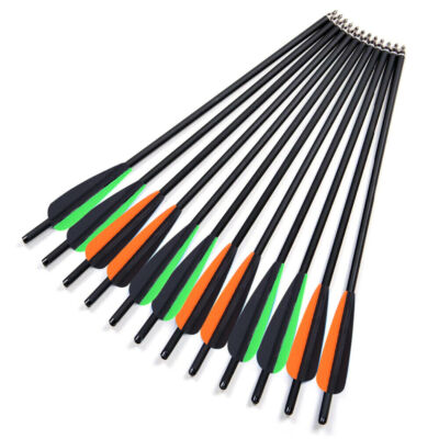 US 20 Inch Hunting Crossbow Bolts Mix Carbon Arrows 12PCS Archery Crossbow NEW
