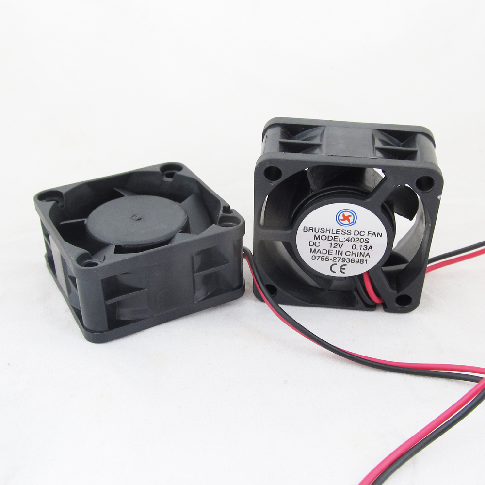 1pcs Brushless DC Cooling Fan 40x40x20mm 4020 5 blades 12V 2pin 2.54 Connector