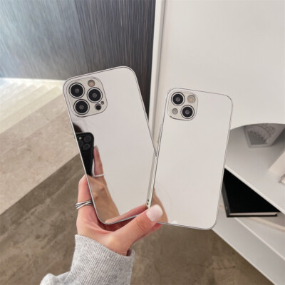 Case Shockproof Mirror Glossy Cover For iPhone 15 14 11 Pro Max XS 8 Plus