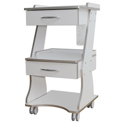Dental Equipment Organizer Cart - Mobile Unit with Socket  Water Bottle