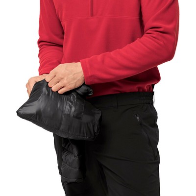 JACK WOLFSKIN JACK WOLFSKIN MENS ATMOSPHERE JACKET TOP BLACK SPORTS OUTDOORS FULL ZIP HOODED