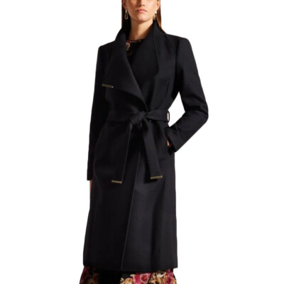TED BAKER ROSE MIDI WOOL WRAP COAT WOMEN TED BAKER