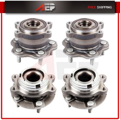 Set 4 Front Rear Left & Right Side Wheel Hub Bearing For Infiniti Jx35 2013 FWD