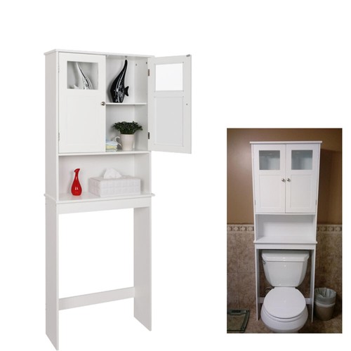 Cabinet Over Toilet Bathroom Space Saver Storage Shelf Rack