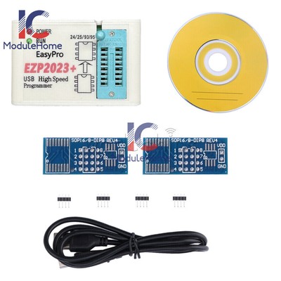 EZP2023 High-Speed USB SPI Programmer + 15 Adapters For 24 25 93 95 EEPROM USA