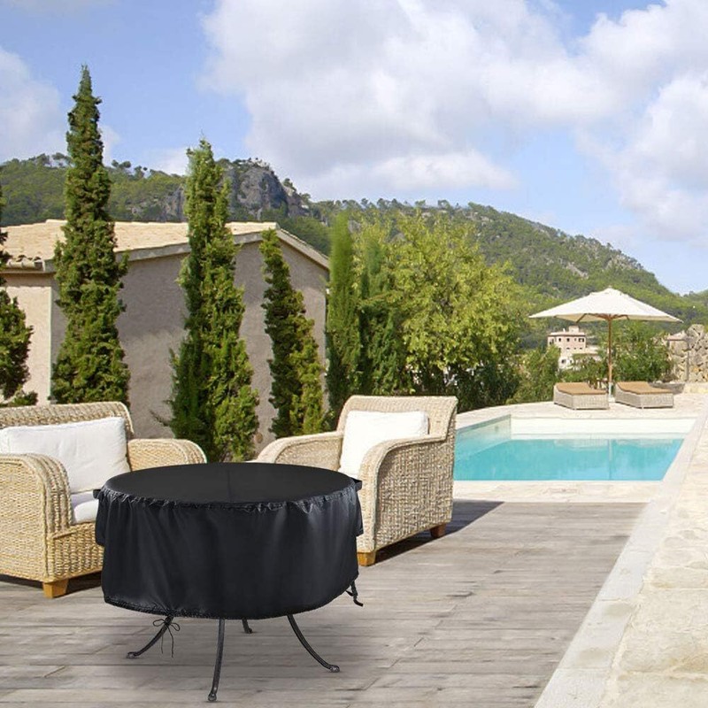 Outdoor Dining Table Cover, Waterproof round 60Inch Fire Pit Cover for Patio....
