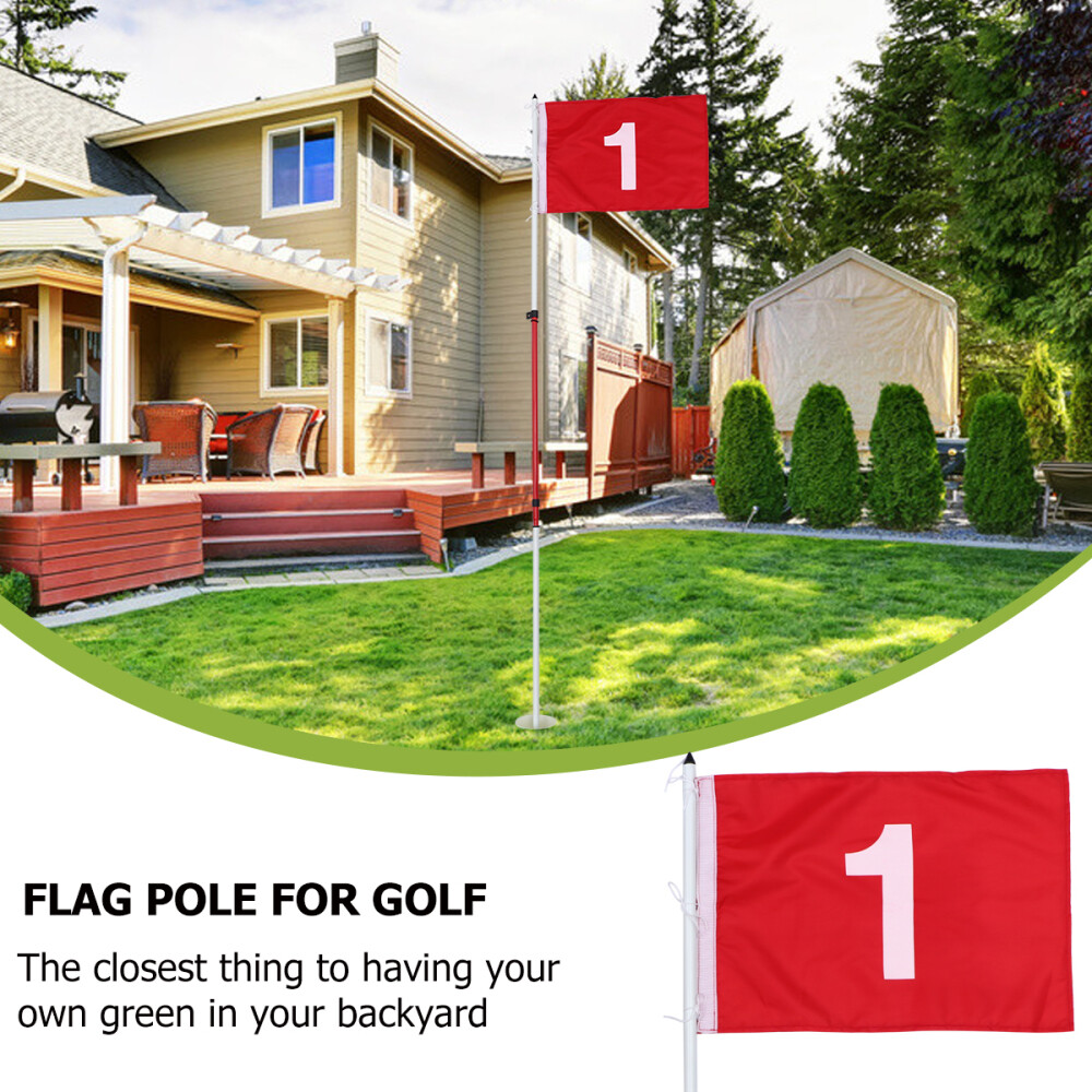 1 Set Leichte Tragbare Fahnenstange Fur Golf Golf Fahnenstange Fur Gartenubungen Ebay