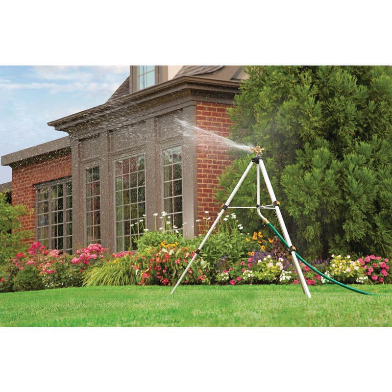 Deluxe Metal Pulsating Sprinkler with Tripod