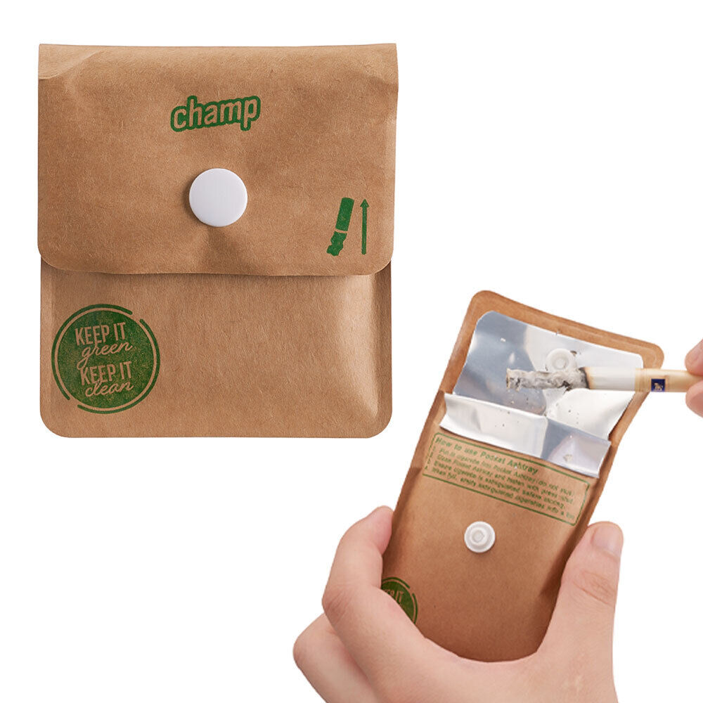 Taschenaschenbecher Kraftpapier kleiner Reiseaschenbecher Etui mit