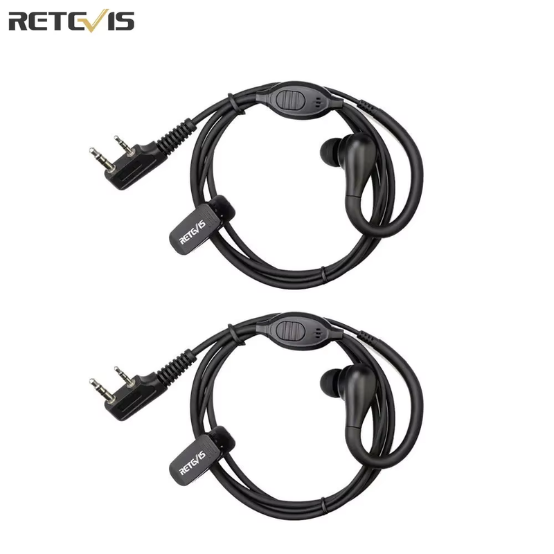 EEK007 RT22 Earpiece Walkie Talkie 2Pin Earhook Two Way Radio Earphones for RB6