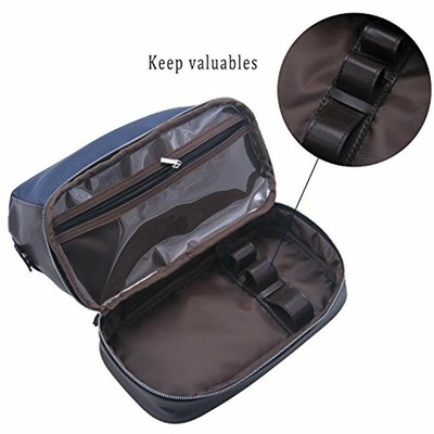 Leather Toiletry Bags For Men, Dopp Kit Organizer Mens Travel Shaving Kit With
