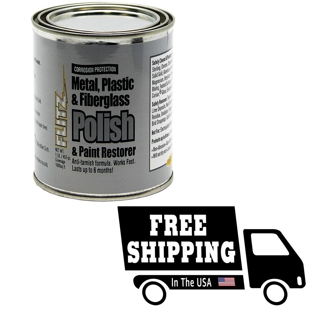FLITZ Metal, Plastic & Fiberglass Polish 1lb/453g CA03516 FLITZ Metal, Plastic & Fiberglass Polish 1lb/453g CA03516