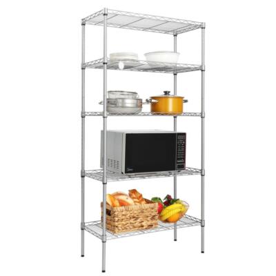 5 Level Garage Wire Shelving Adjustable Steel HeavyDuty Unit Storage Shelf